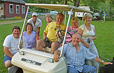 Friendly campers at Pine Crest Campground