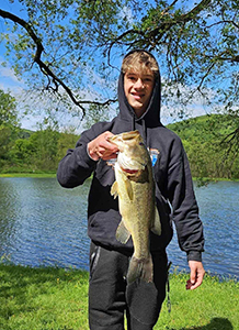 A nice bass caught at Pine Crest Campground.