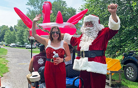 Santa visits Pine Crest Campground!