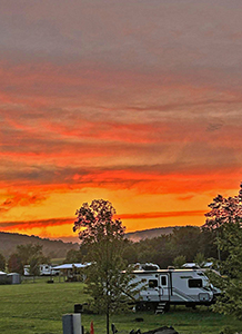 Sunset at Pine Crest Campground.